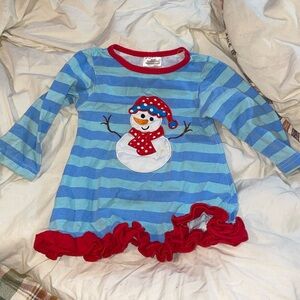 Snowman Girls Dress Size XXS.         Xo3